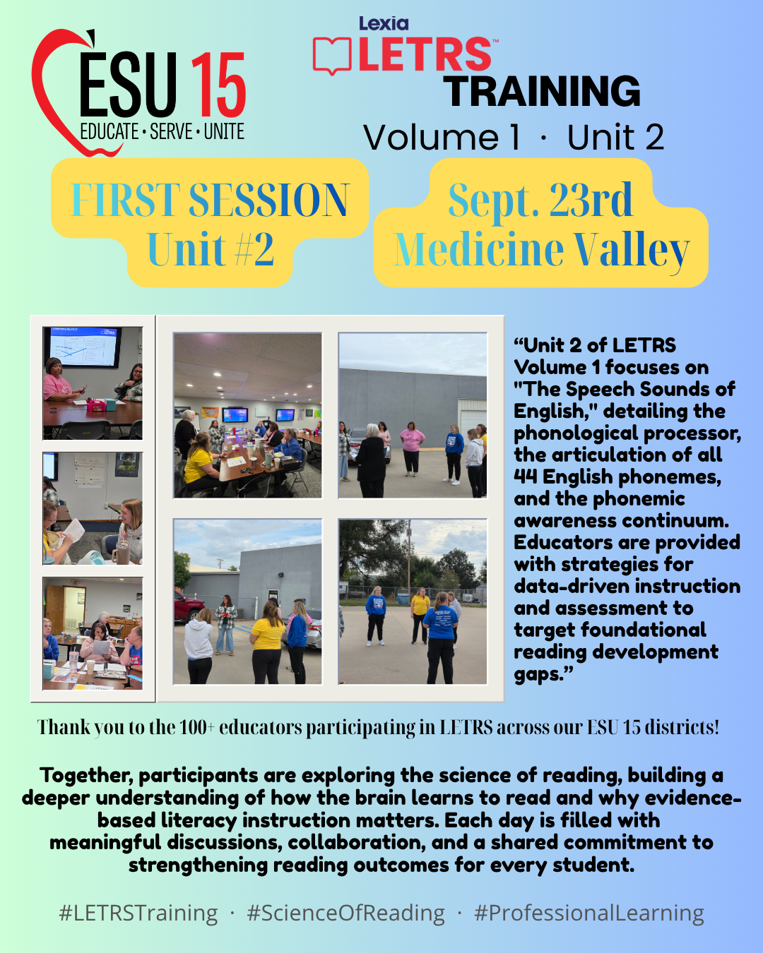 LETRS by Lexia – Volume 1, Unit 2 has kicked off!